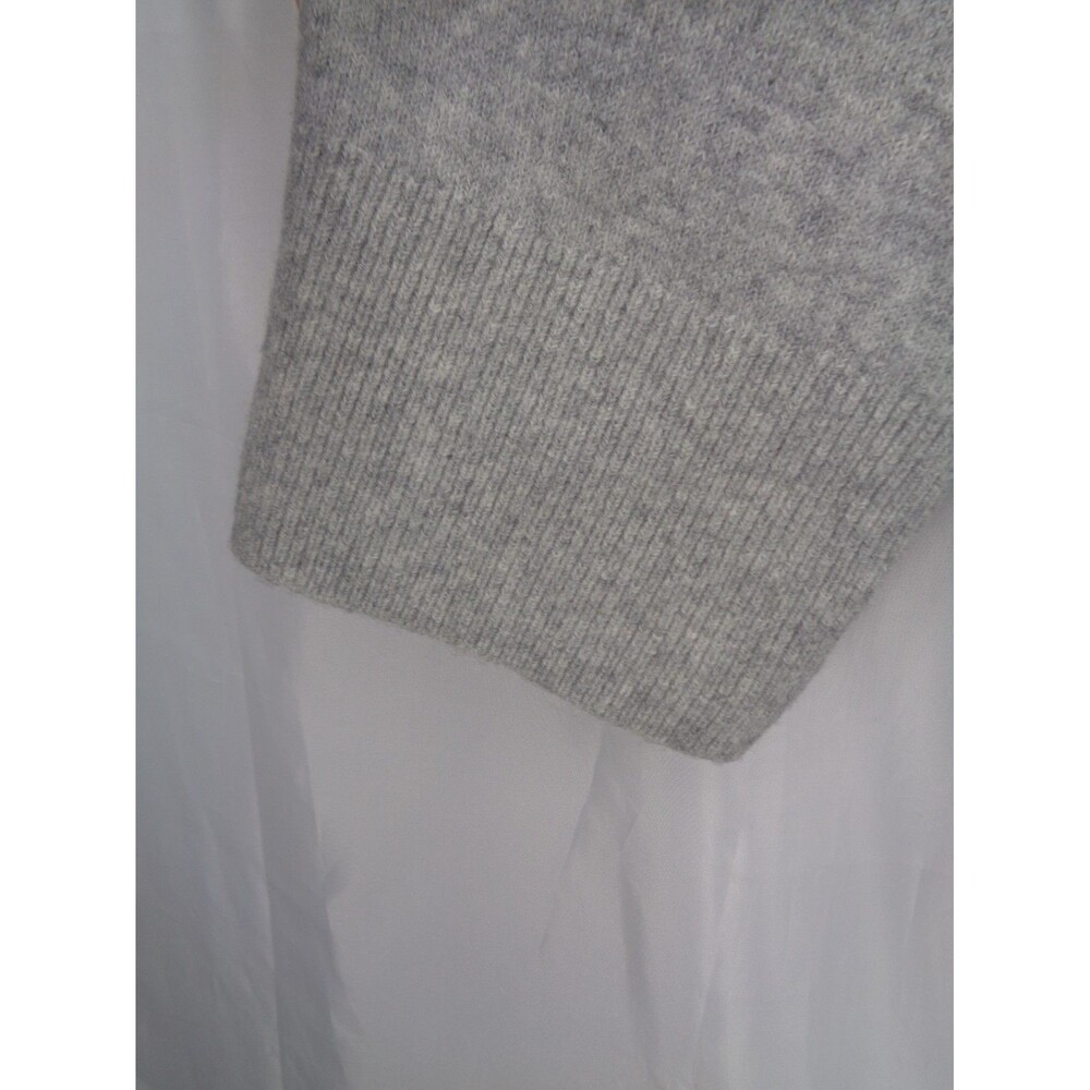 J Crew Gray Chunky Crewneck Sweater Size XL Super Soft Yarn Wool Alpaca - Picture 4 of 8